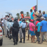 Police ranks hospitalized, protester killed in election results clash 