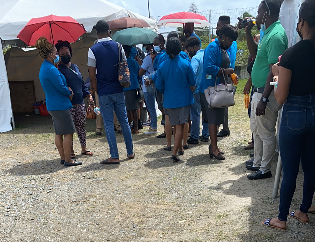 A section of the crowd at the centre