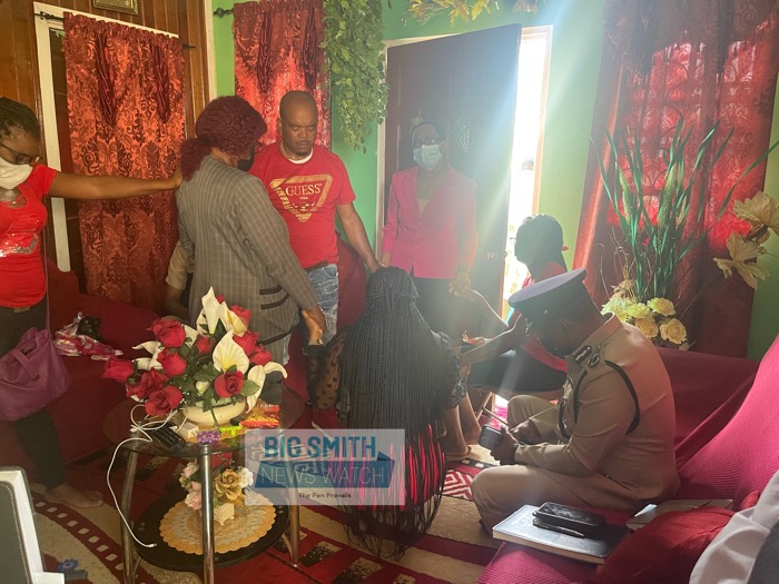 Top Cop Hicken visits Quindon Bacchus's home