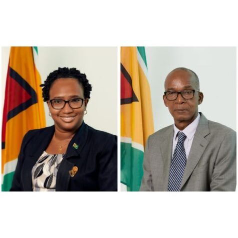 Labour Minister Joseph Hamilton and former Junior Minister of Housing under the APNU/AFC government Annette Ferguson