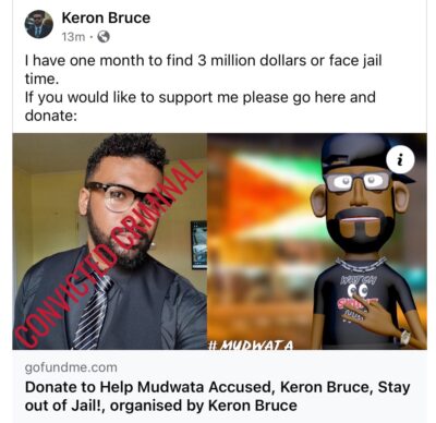 Convicted Criminal begs for financial help to stay out of jail